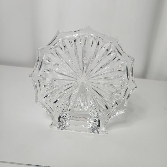 Crystal Signed Waterford Paper Weight Figurine Carnival Ferris Wheel Snowflake - Picture 1 of 4